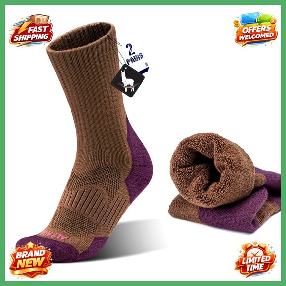 Other - Alpaca Wool Thermal Compression Socks 2 Pairs Men Women Hiking Hunting